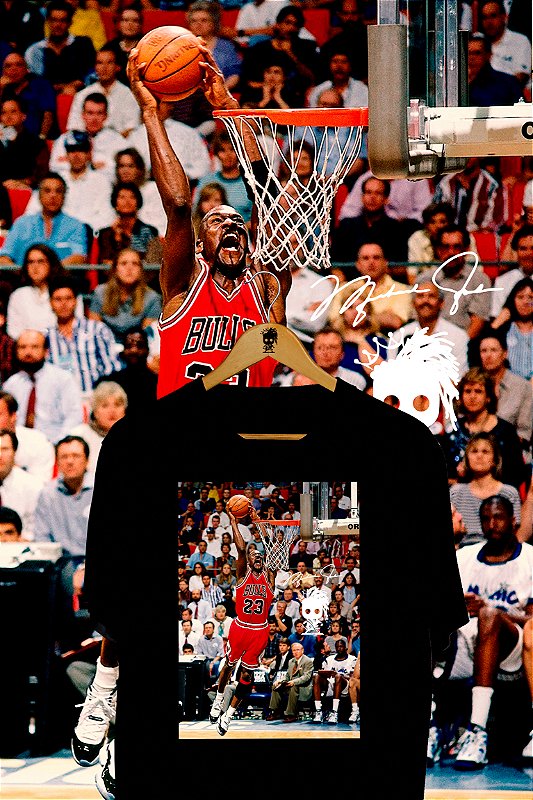 Camiseta Michael Jordan Enterrando Vermelha