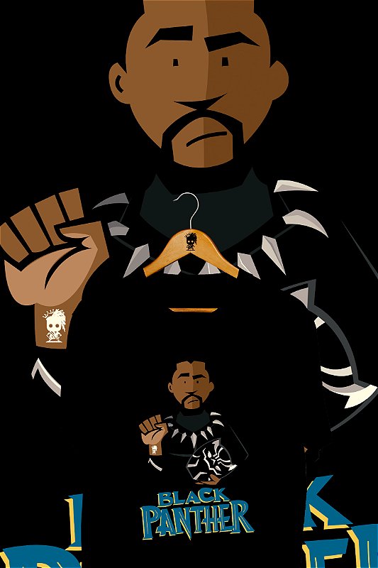 Camiseta Pantera Negra Desenho
