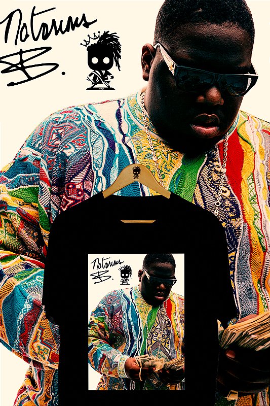 Camiseta Notorious BIG Colorida