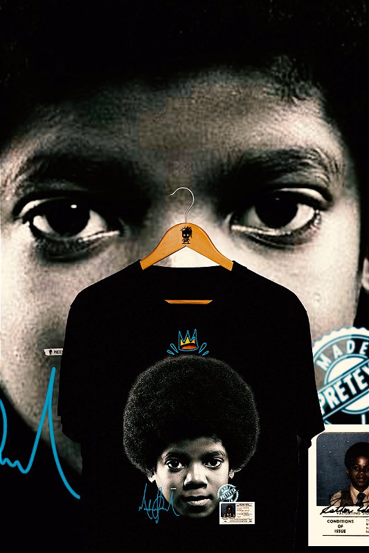 Camiseta Michael Jackson Rosto Coroa