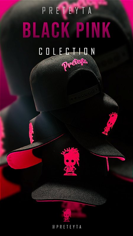 Boné Preto e Pink
