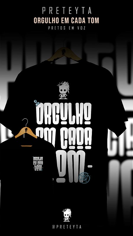 Camiseta - Orgulho em Cada Tom (Frente e Costas)