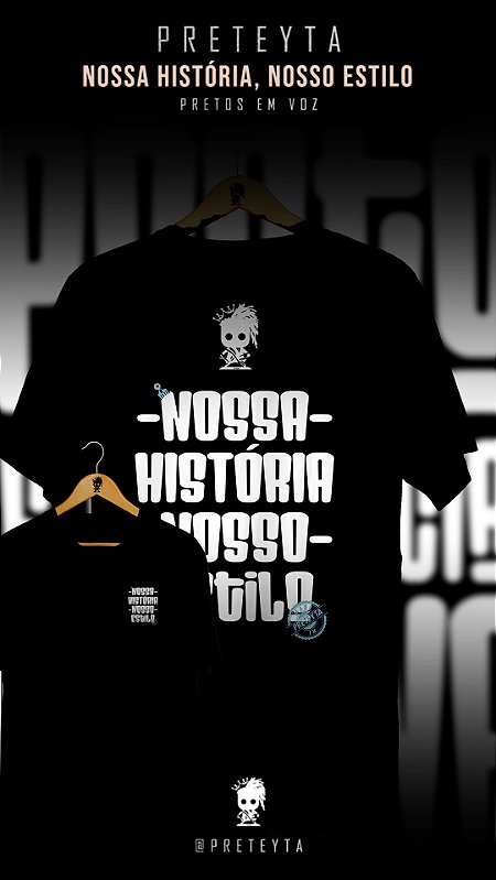 Camiseta - Nossa História, Nosso Estilo (Frente e Costas)