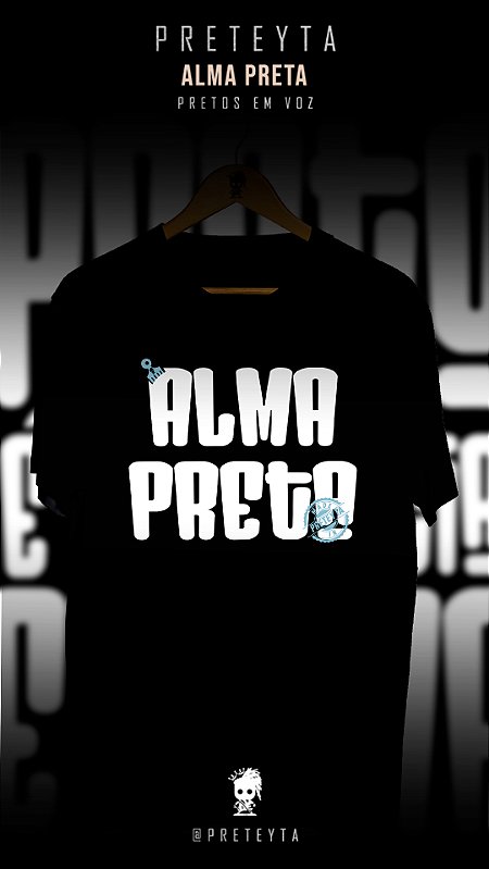 Camiseta - Alma preta (Frente e Costas)