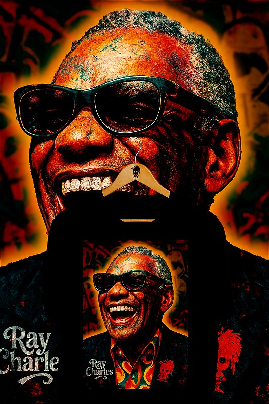 Camiseta Ray Charles Colorida
