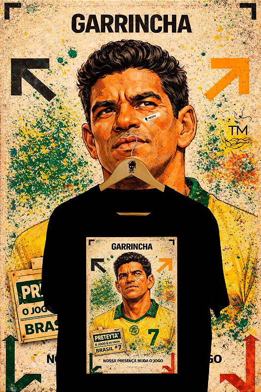 Camiseta Garrincha - Brasil