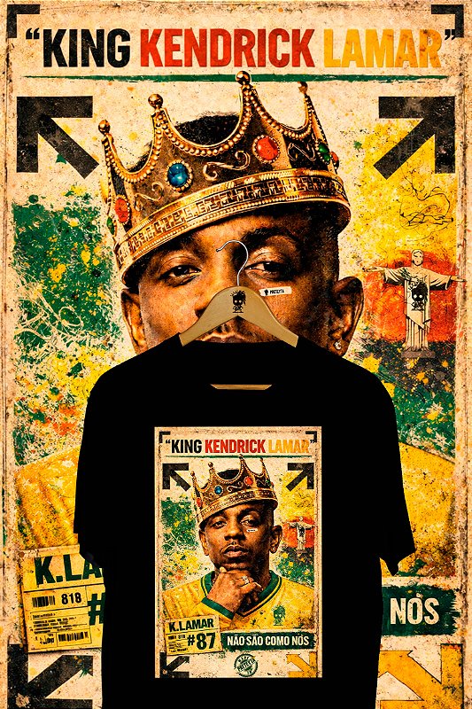 Camiseta King Kendrick Lamar - Brasil