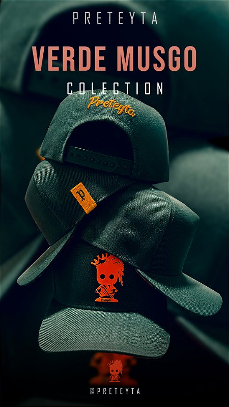 Boné Verde Musgo - Logo Laranja