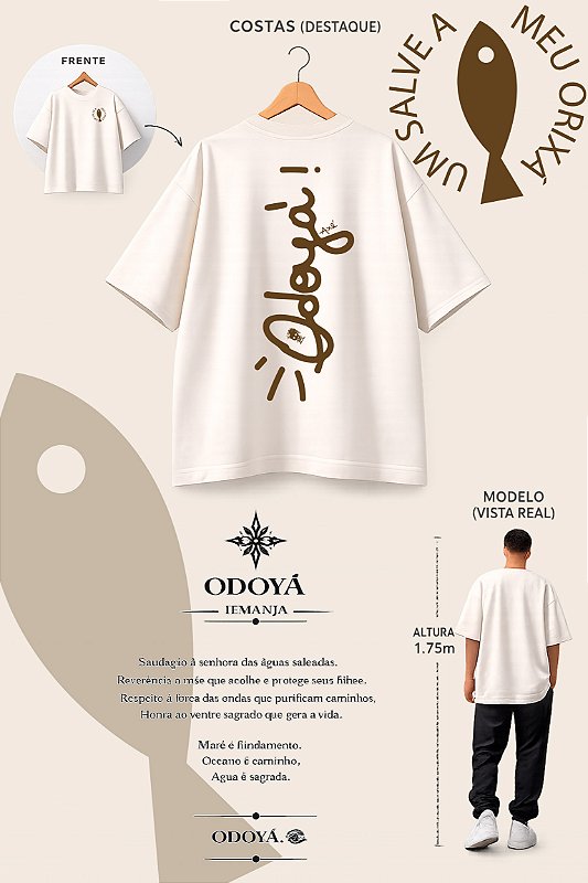 Camiseta Oversized Iemanjá