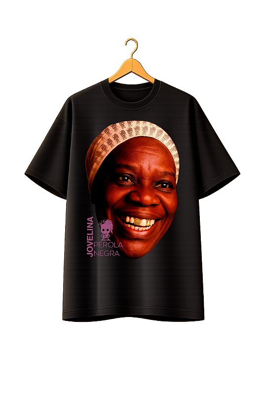 Camiseta Oversized Jovelina Pérola Negra