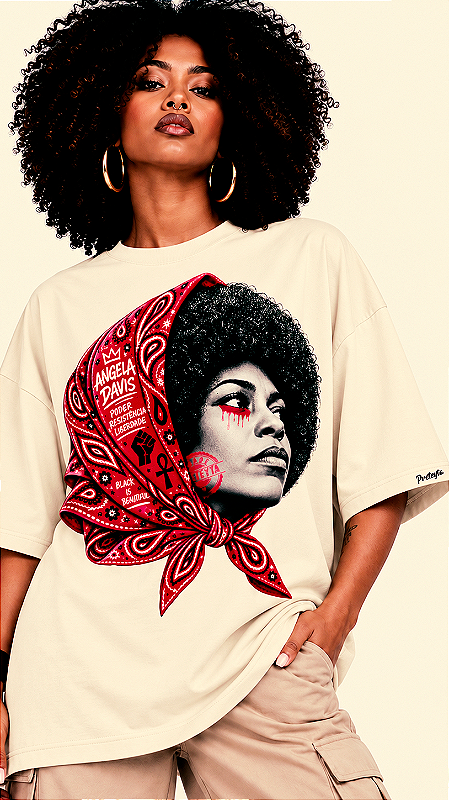 Camiseta Oversized - Angela Davis