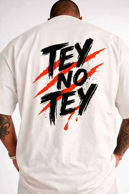 Camiseta Oversized Frente e Costas Tey no Tey