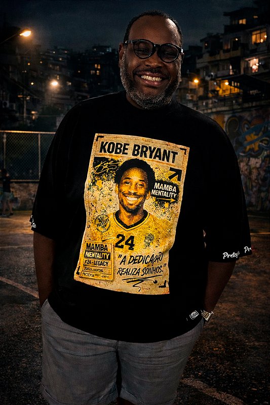 Camiseta Oversized Copa Preta - Kobe Bryant Brasil