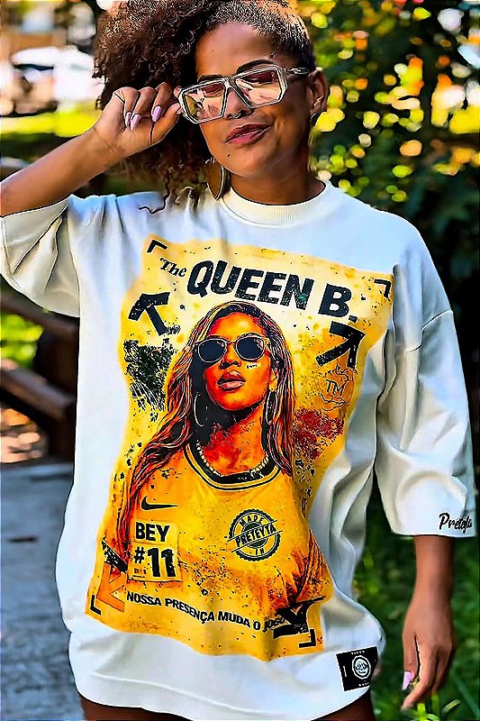 Camiseta Oversized Copa Preta - Beyonce