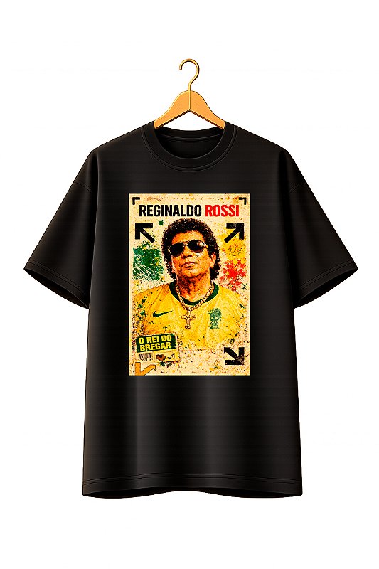 Camiseta Oversized Copa Preta - Reginaldo Rossi