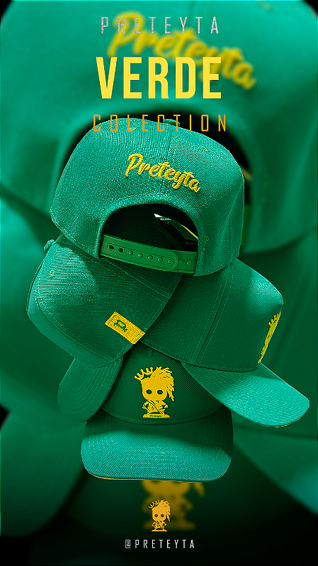 Boné Verde - Logo Amarelo