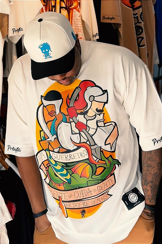 Camiseta Oversized São Jorge - Guerreiro Valente