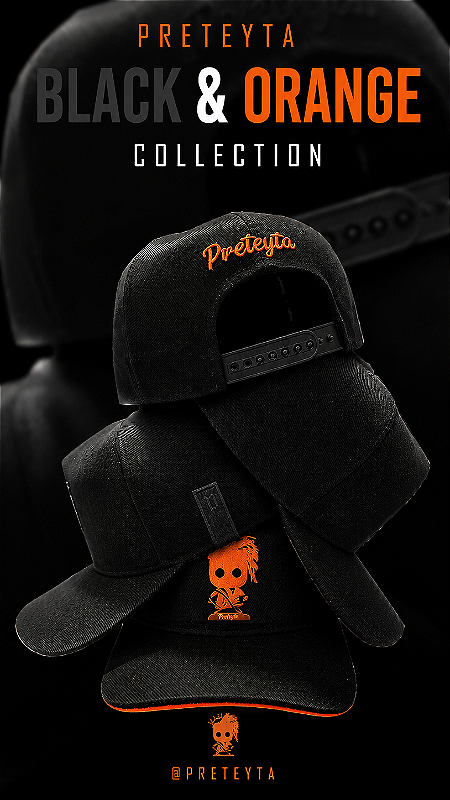 Boné ´Black e Orange