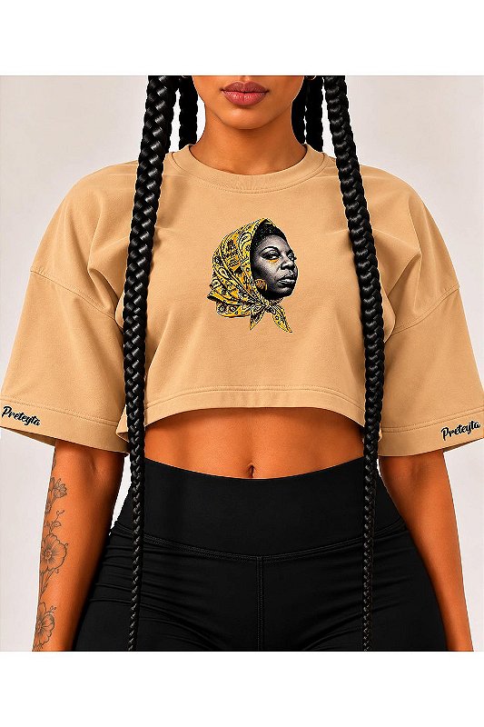 Cropped Overesized Canela Nina Simone