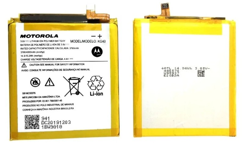 Batteria Sostitutiva KG40 Per Motorola E7, Moto One Macro, G8 Play