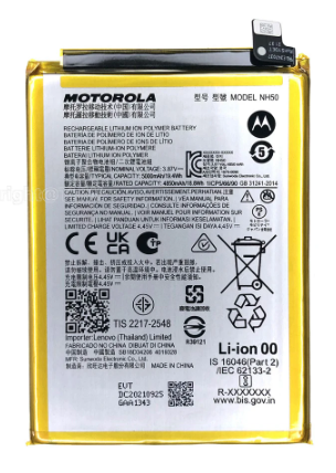 Batteria OH BOX NH50 Per Motorola G13, G22, G53, E32, E13 E E22S – 4850 MAh, Nuova E Affidabile