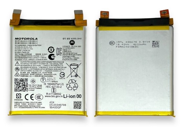 BATERIA MOTO EDGE 50 NEO QV43 — imagem 1