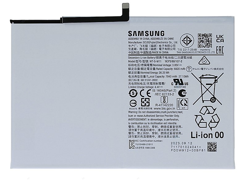 Bateria Samsung Tab A9 Plus (X210 / X215 / X216) WT-S-W11 Original