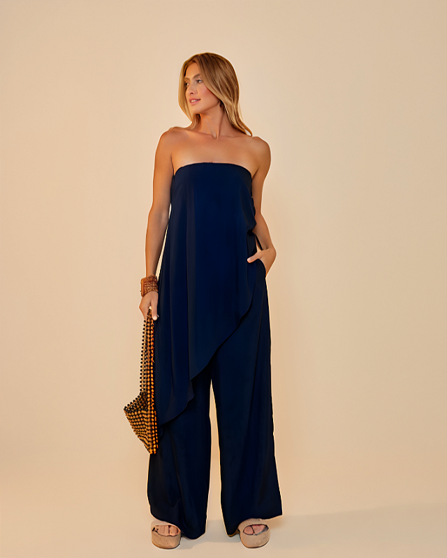 Pantalona Jade Azul Marinho