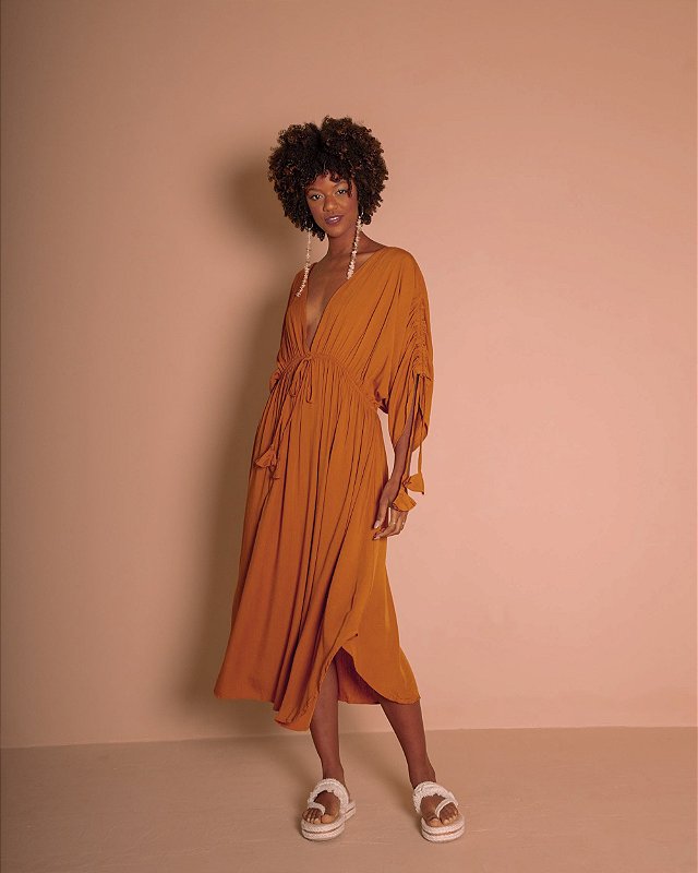 Vestido Cumbuco Caramelo