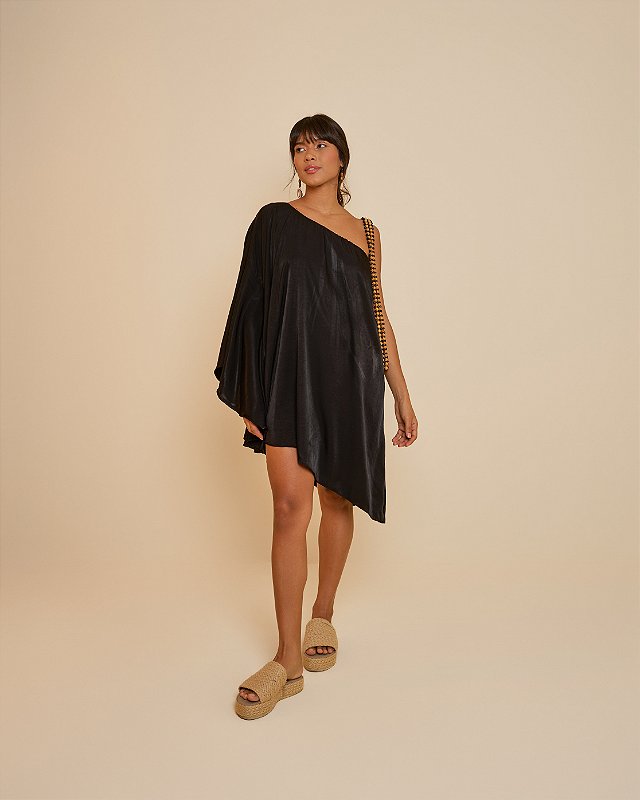 Vestido Curto Acetinado Alba Noite