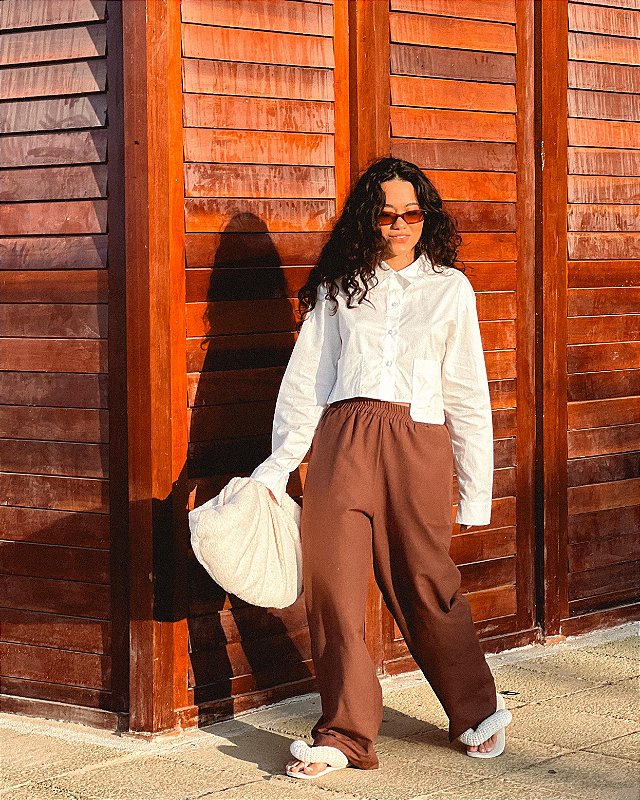Calça Tricoline Havana Chocolate