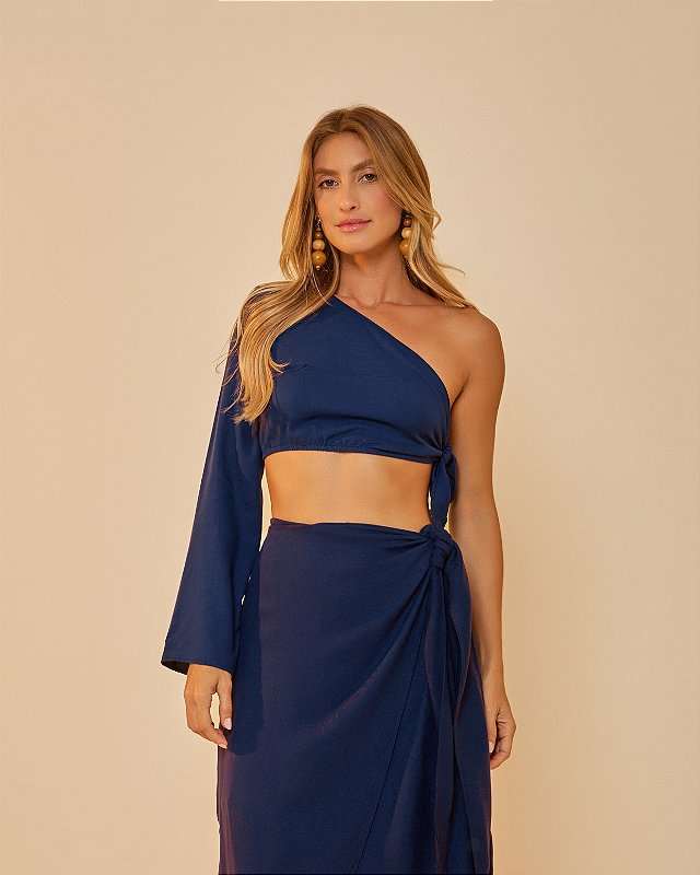 Cropped Melinda Azul Marinho