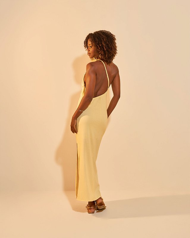 Vestido Cropped Bruna Manteiga