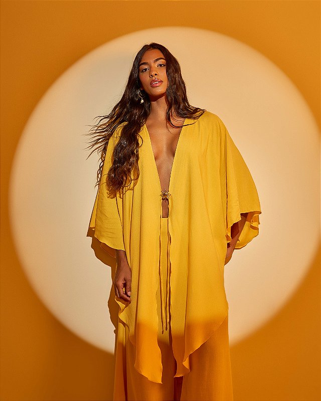 Máxi Blusa Célia Amarela