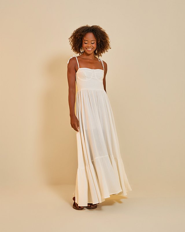 Vestido Longo Estela Off White
