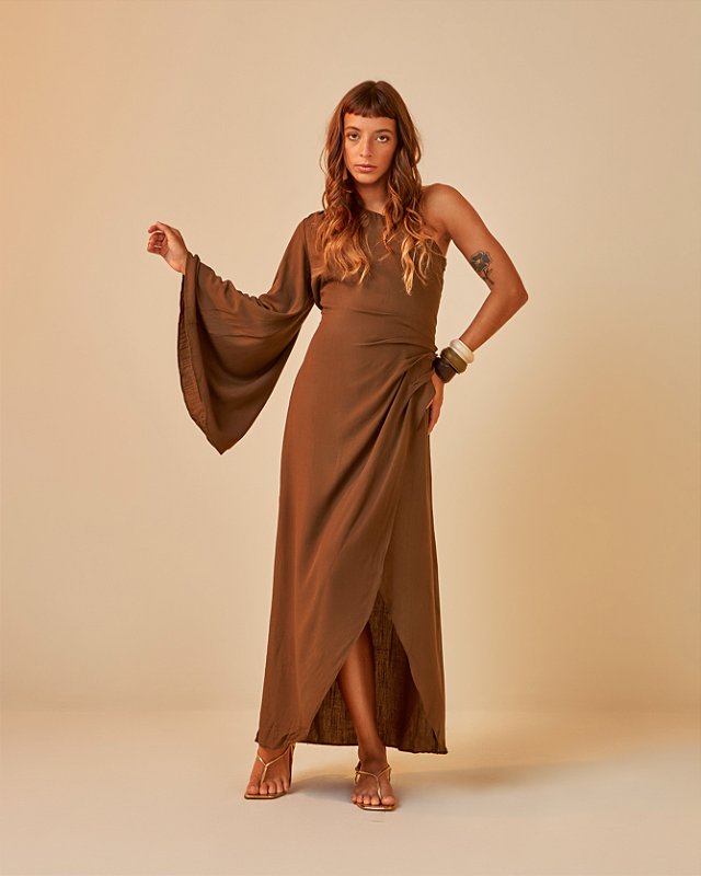 Vestido Midi Hilda Verde Alga