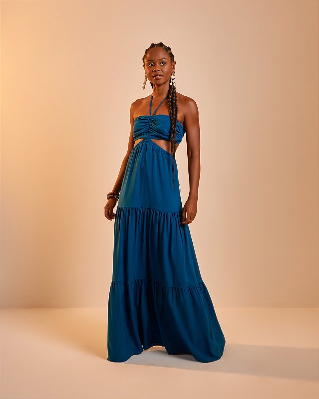 Vestido Longo Icapuí Azul Oceano