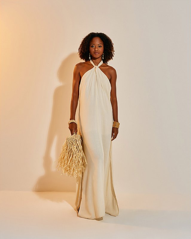 Vestido Longo Yonara Areia
