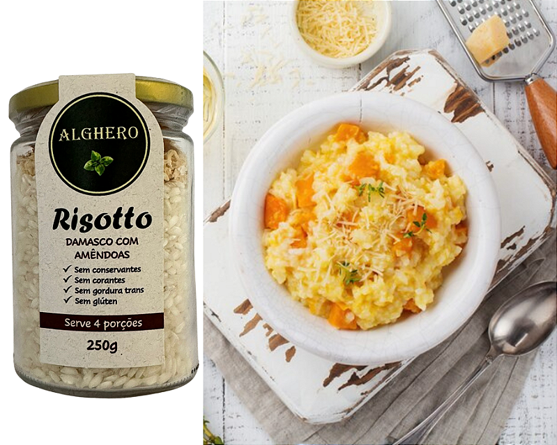 Risotto de Damasco com Amêndoas