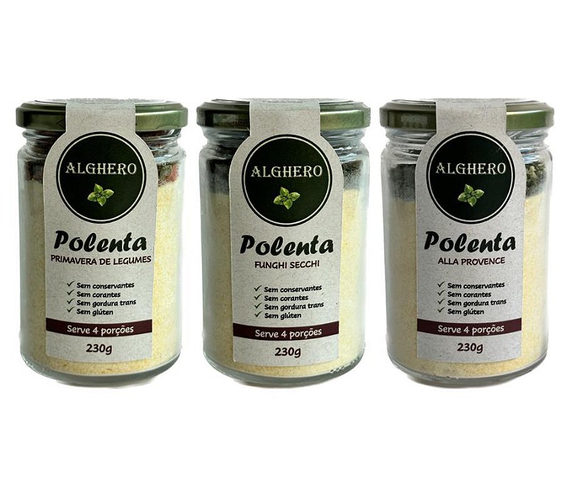 Kit 3 Sabores de Polentas