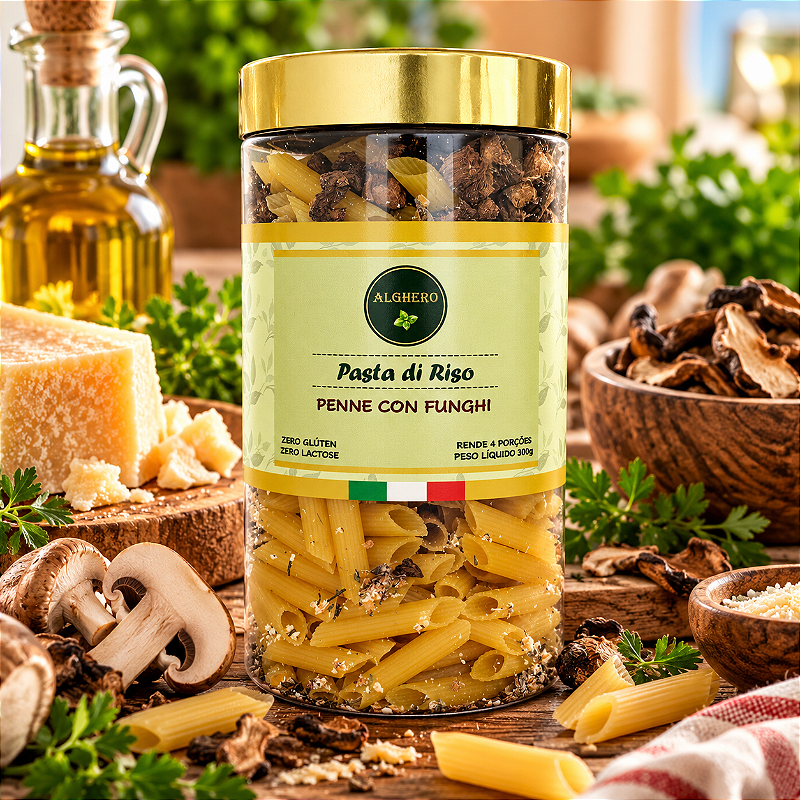 Massa Penne con Funghi Secchi