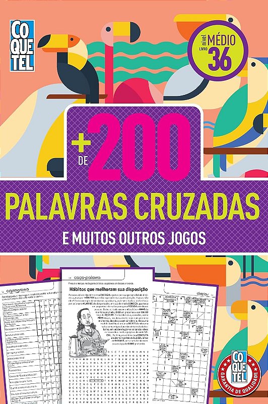  Livro Mais 200 Palavras Cruzadas nível médio Ed 35 : Equipe  Coquetel