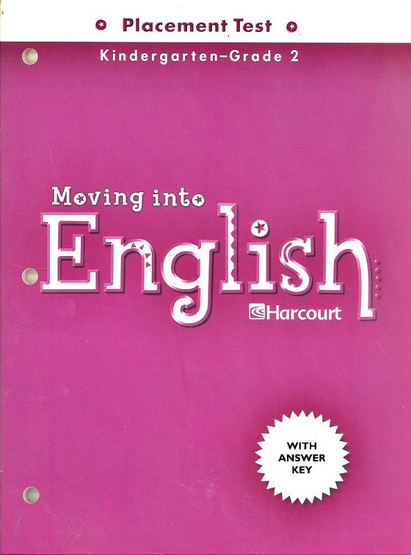 Moving Into English Kindergarten-2 - Placement Test - Livraria