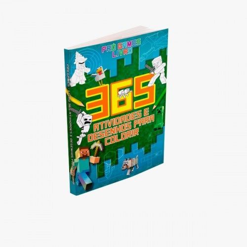 Livro Minecraft 365 Atividades E Desenhos Para Colorir*