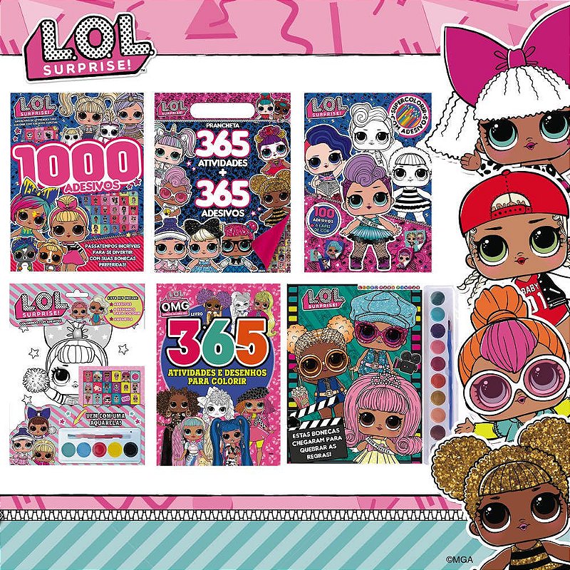 Páginas para colorir divertidas e educativas de bonecas LOL para