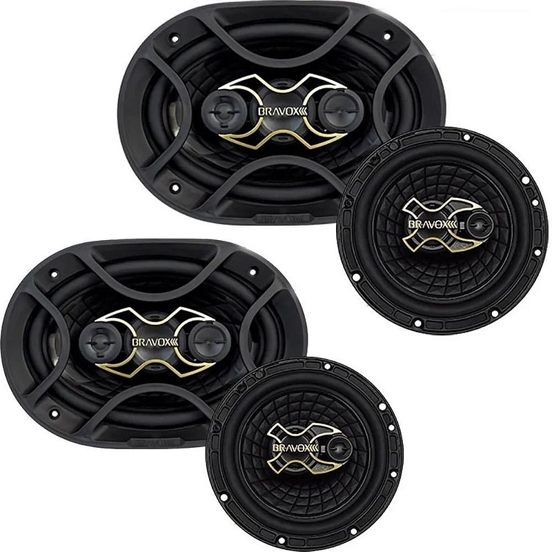 Kit Fácil Bravox Alto Falante B3x60 Gold 6 Polegadas + 6x9 Pol