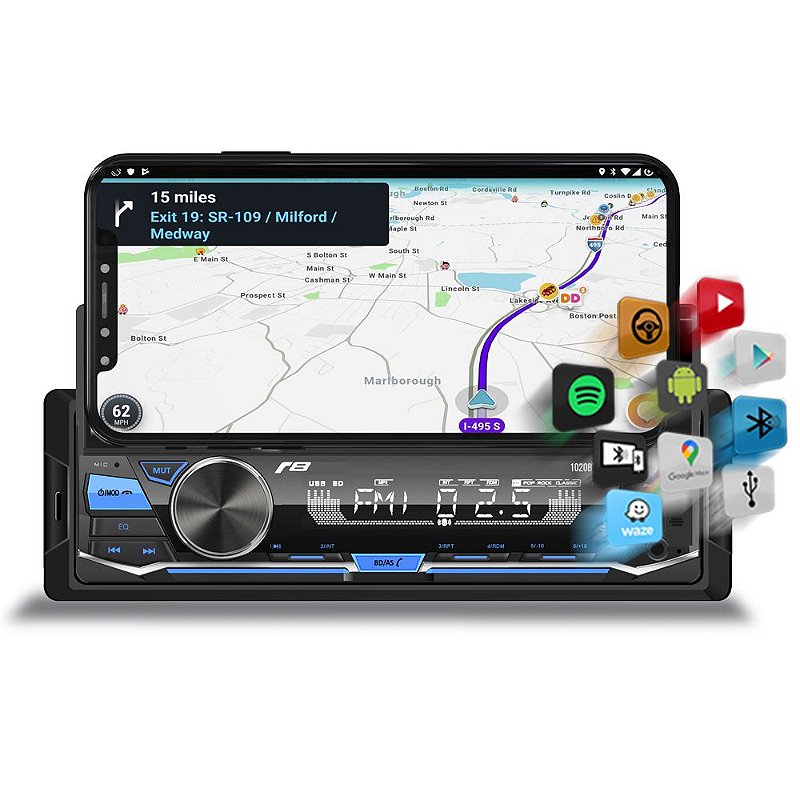 Rádio Automotivo Mp3 Bluetooth Usb Com Suporte Celular Android IOS Jr8 ...