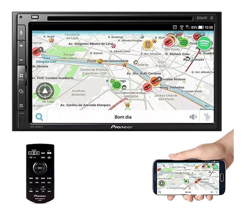 Central Multimídia Pioneer Receiver 6,8 Polegadas Avh-Z5280Tv