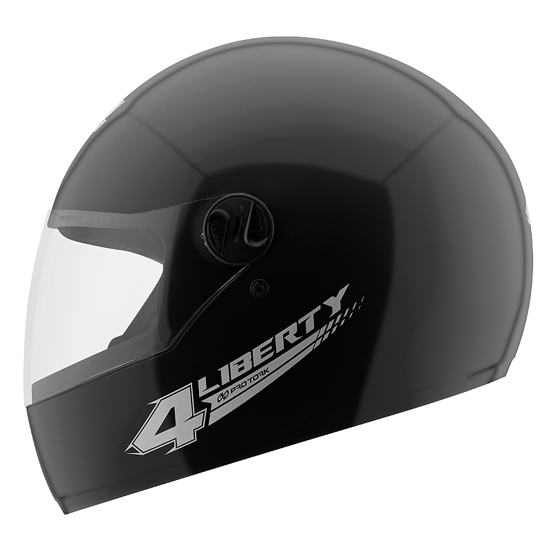 Capacete Preto Tamanho 60 ProTork Viseira Cristal Casco Em ABS E