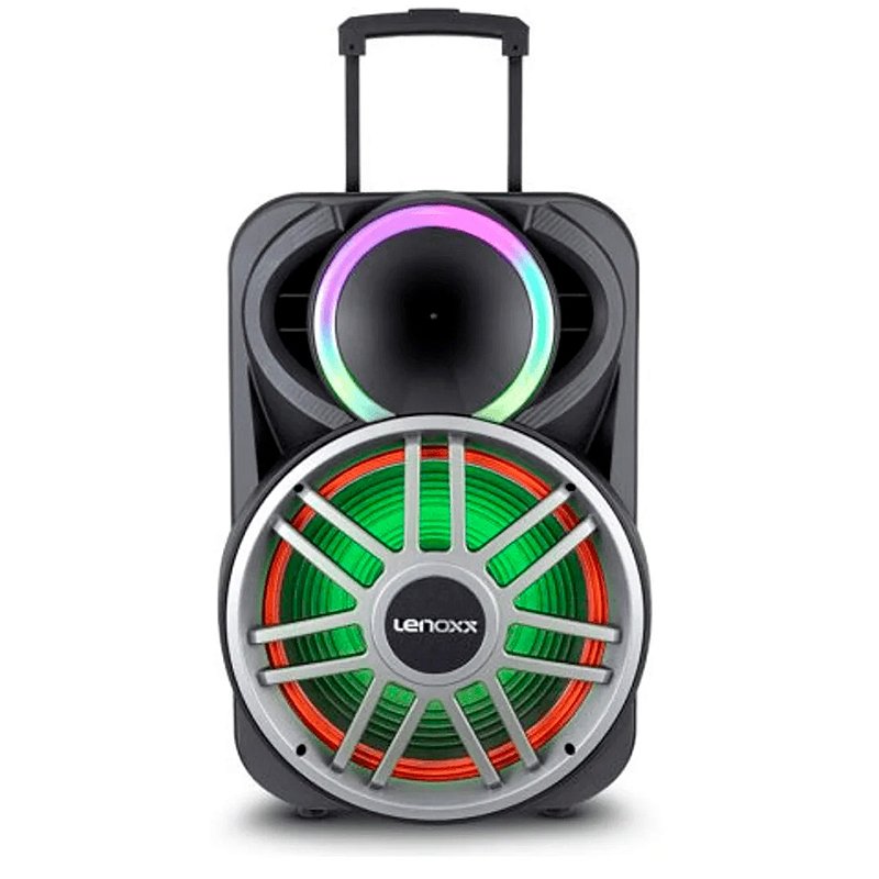 Caixa Amplificada 15 Polegadas Bluetooth USB Micro SD Entrada P2